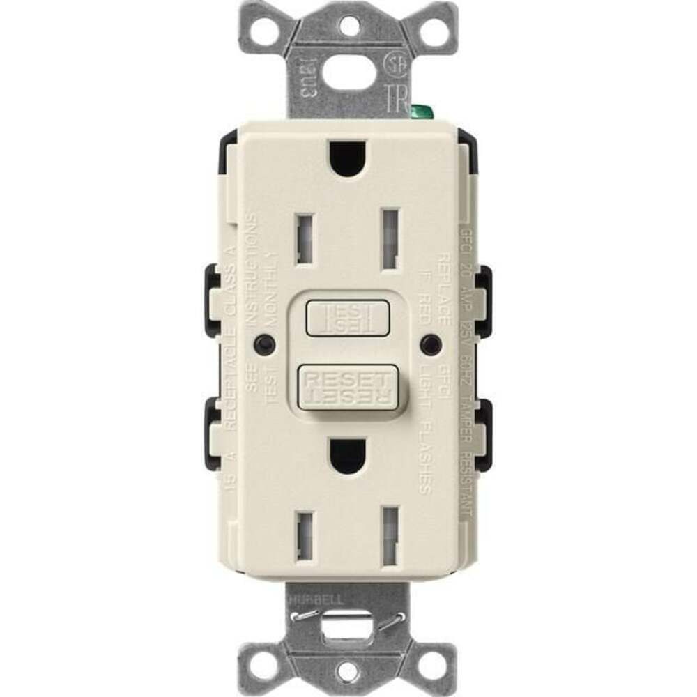 Lutron Claro 15A Tamper-Resistant GFCI Outlet, Pumice